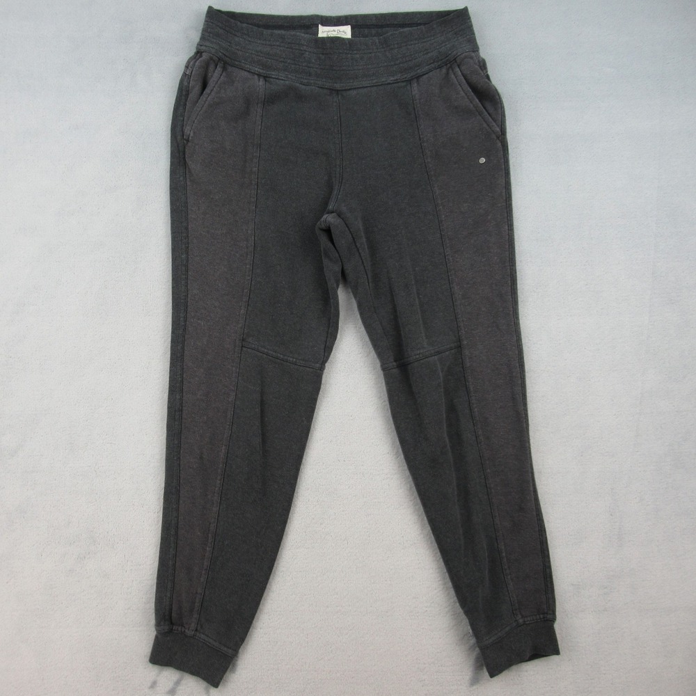 Prana Joggers Womens Small Gray Sustainable Quality Seamed Sweatpants